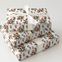 Knitter Santa Claus Armchair Wrapping Paper, Knitting Santa Wrapping Paper, Vintage Christmas Wrapping Paper, Comfy Holiday Gift Wrap Roll