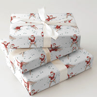 Humorous Santa Gift Wrap, Humorous Santa Snow Angels Wrapping Paper, Whimsical Christmas Wrapping Paper, Novelty Holiday Gift Wrapping Paper