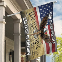 Patriotic Eagle House Flag | 250 Years of Freedom We The People Design | Weather Resistant Polyester | Christian Patriot Home Decor Gift