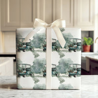 Holiday Wreath Golf Gift Wrap, Christmas Golf Cart Wrapping Paper, Festive Golfer Present Paper, Winter Sports Christmas Wrapping Paper Roll