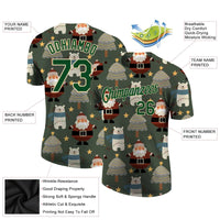 Personalized Name and Number Performance Tee, Custom Christmas Sports Jersey T-Shirt, Holiday Athletic Shirt, Christmas Fan Present