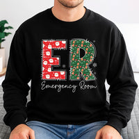 Emergency Room Holiday Sweater, ER Nurse Christmas Sweatshirt, Medical Healthcare Xmas Crewneck Pullover, RN Nurse Christmas Present