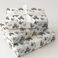 Off-Road Quad Christmas Gift Wrap, Santa Riding ATV Wrapping Paper, Winter Foliage Santa Wrapping Paper, Rustic Holiday Gift Wrapping Paper