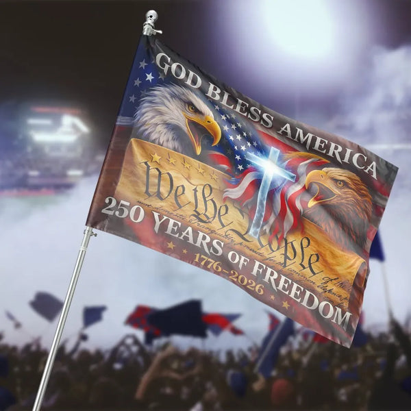 American Patriotic Flag | 250 Years Of Freedom Eagle Design | Premium Weather-Resistant Polyester | Outdoor Garden & Porch Decor Gift