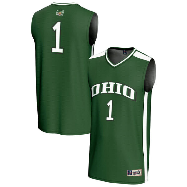 #1 Ohio Bobcats GameDay Greats Lightweight Collegiate Basketball Fashion Jersey - Green