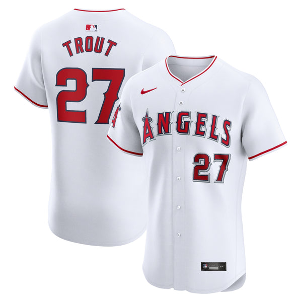 Los Angeles Angels Mike Trout Nike White Home Elite Player Jersey