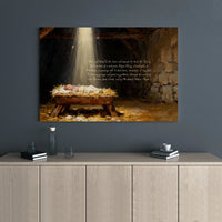 Holy Family Christmas Wall Art, Nativity Scene Canvas Print, Religious Nativity Poster, Christian Holiday Art, Printable Digital Download