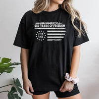 250 Years of Freedom T-Shirt | Vintage American Flag 1776-2026 Design | Soft Cotton Blend Sweatshirt | Patriotic 4th of July Gift for Men and Women
