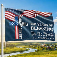 We The People American Flag | 250 Years Blessing 1776-2026 | Weather-Resistant Polyester | Patriotic Home & Garden Décor