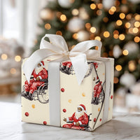 Wheelchair Santa Holiday Gift Wrap, Black Santa Wrapping Paper, Diverse Christmas Wrapping Paper, Inclusive Santa Claus Holiday Gift Wrap