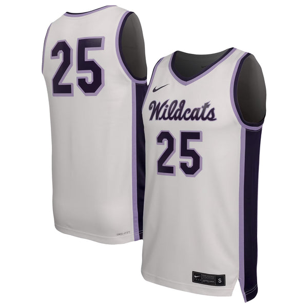 #25 Kansas State Wildcats Nike Replica Basketball Jersey - White