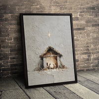 Star of Bethlehem Canvas Art, Nativity Scene Canvas Print, Religious Christian Canvas, Christmas Holiday Wall Decor, Faith Home Present