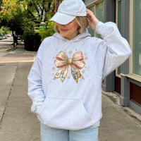 Religious Coquette Bow Hoodie, Nativity Scene Hoodie, Christian Christmas Sweatshirt, Faith Graphic Pullover Hoodie, Xmas Present for Her