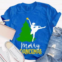 Festive Ballet Dancer Christmas T-Shirt, Merry Dancemas Ballerina Shirt, Adorable Holiday Dance Studio Tee, Xmas Nutcracker Dancer Present