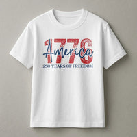 America 1776 T-Shirt | 250 Years of Freedom Patriotic Design | Soft Breathable Cotton Tee | Gift for History and Americana Lovers