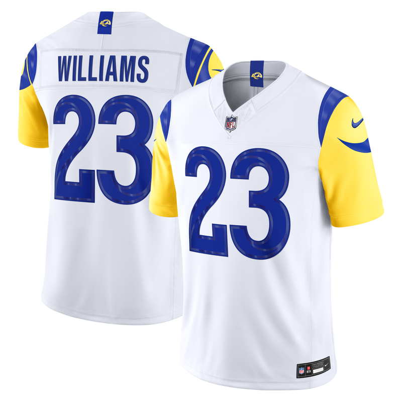 Los Angeles Rams Kyren Williams White Vapor F.U.S.E. Stitched Limited Jersey