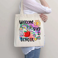 Welcome Back To School Canvas Tote Bag