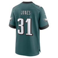 Philadelphia Eagles Jonathan Jones Midnight Green Team Game Jersey