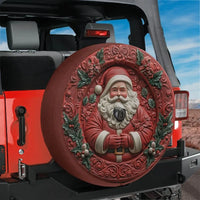 Festive Holiday Christmas Wheel Cover, Santa Claus Spare Tire Cover, Winter Season 3D Relief Tire Cover for Jeep Bronco SUV