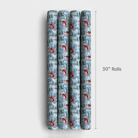 Golf Cart Santa Gift Wrap, Golf Santa Christmas Wrapping Paper, Humorous Golfer Holiday Wrapping Paper, Winter Golf Fan Present Wrapping Paper