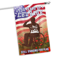 250 Years of Courage Veteran Garden Flag | Semiquincentennial Military Tribute | Double-Sided Polyester | Veterans Day Memorial Gift