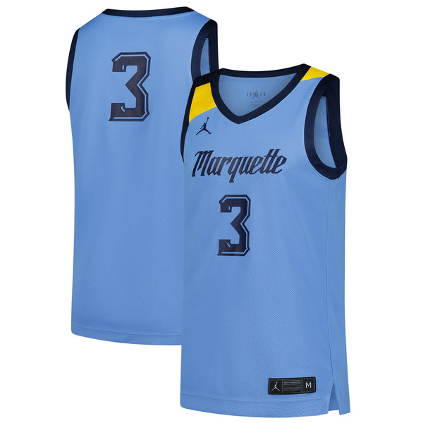 #3 Marquette Golden Eagles Jordan Brand Replica Basketball Jersey - Blue