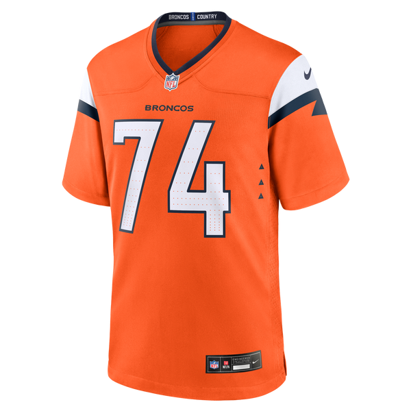 Denver Broncos Ben Powers Nike Orange Team Game Jersey