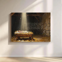 Holy Family Christmas Wall Art, Nativity Scene Canvas Print, Religious Nativity Poster, Christian Holiday Art, Printable Digital Download
