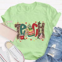 Bookish Xmas Tree T-Shirt, Teacher Christmas Books Tree Shirt, Reading Teacher Holiday Shirt, School Educator Tee, Book Lover Christmas Present