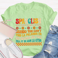 Spanglish Definition Bilingual Teacher T-Shirt