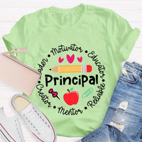 Principal Leader Motivator Educator Teacher T-Shirt