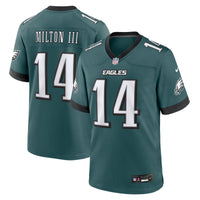 Philadelphia Eagles Joe Milton III Midnight Green Team Game Jersey
