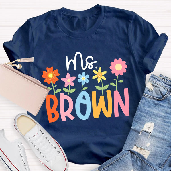 Personalized Custom Name Teacher Shirt