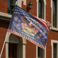 Personalized Patriotic House Flag | 250 Years of Freedom 1776-2026 | Weather-Resistant Polyester | American Eagle Yard Decor Gift for Family