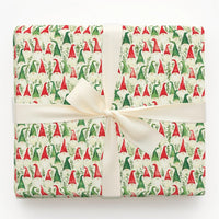 Watercolor Holiday Gift Wrap Roll, Christmas Gnome Wrapping Paper, Scandinavian Gnome Present Paper, Adorable Winter Holiday Gift Wrapping Paper