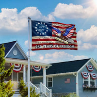 250 Years of Freedom Flag | We The People Patriotic 1776-2026 | Double-Sided Weather-Resistant Polyester | American History Commemorative Gift