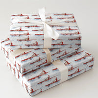 Watercolor Sculling Crew Gift Wrap, Rowing Santa Wrapping Paper, Sports Christmas Wrapping Paper, Rower Holiday Gift Wrap Paper