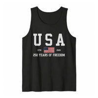 USA 250 Years of Freedom Tank Top | Patriotic 1776-2026 American Flag Graphic | Premium Soft Breathable Fabric | 4th of July Independence Day Outfit