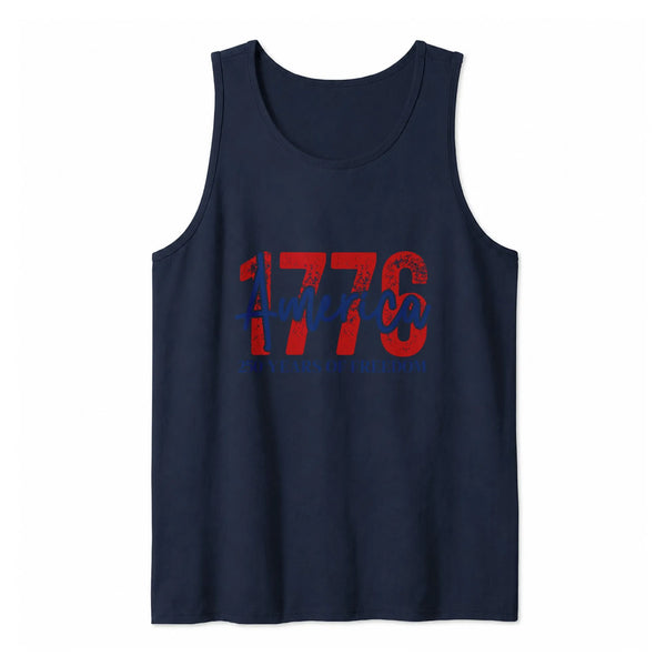 1776 America Tank Top | 250 Years of Freedom Patriotic Design | Soft Breathable Unisex Fit | Gift for American History Lover