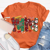 Festive Font Christmas Shirt, Colorful Christmas T-Shirt, Retro Holiday Graphic Tee, Unisex Christmas Party Shirt, Xmas Family Present