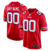 Buffalo Bills Red Alternate Custom Game Jersey