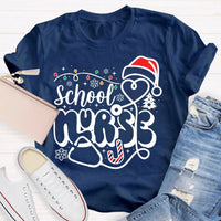Snowflake Holiday Nurse T-Shirt, School Nurse Christmas Shirt, Winter Healthcare Graphic Tee, Medical Staff Xmas Shirt, Nurse Christmas Present