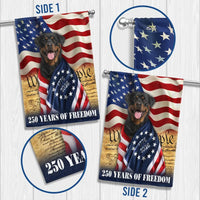 Rottweiler Garden Flag 250 Years of Freedom | Patriotic Dog USA Flag Design | Weather-Resistant Polyester | Gift for Rottweiler Owners