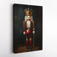 Christmas Soldier Canvas Print, Nutcracker King Canvas Wall Art, Holiday Nutcracker Wall Decor, Festive Christmas Canvas Art, Holiday Present