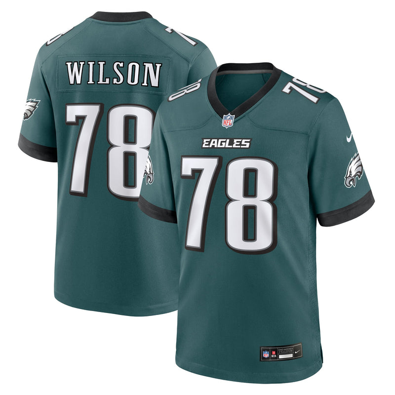 Philadelphia Eagles Zion Wilson Midnight Green Team Game Jersey