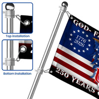 Betsy Ross 250 Years of Blessing Flag | 1776-2026 USA Patriotic House Flag | Double-Sided Polyester | God Family Country Eagle Design