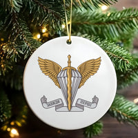 Military Parachute Wings Ornament, Ukrainian Air Assault Forces Ornament, Ceramic Christmas Tree Ornament, Veteran Keepsake Present