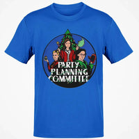 Humorous Office Holiday Graphic Tee, Party Planning Committee Christmas T-Shirt, Xmas Party Humor Shirt, Retro TV Comedy Fan Present Tee