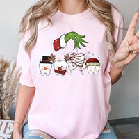 Holiday Tooth Graphic T-Shirt, Humorous Dentist Christmas T-Shirt, Dental Hygienist Xmas T-Shirt, Dental Assistant Holiday Tee, Dentist Present