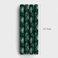 Nativity Scene Christmas Gift Wrap, O Come Let Us Adore Him Wrapping Paper, Christian Holiday Paper, Emerald Green Holy Family Present Wrap
